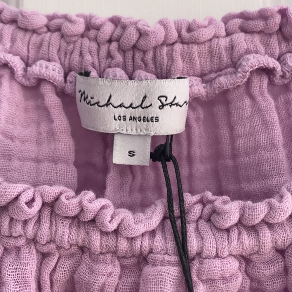 Michael Stars Kate square neck smocked top - Picture 6 of 6